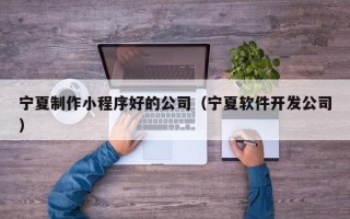 南安宁夏制作小程序好的公司（宁夏软件开发公司）
