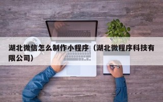 南安湖北微信怎么制作小程序（湖北微程序科技有限公司）